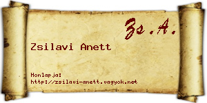 Zsilavi Anett névjegykártya